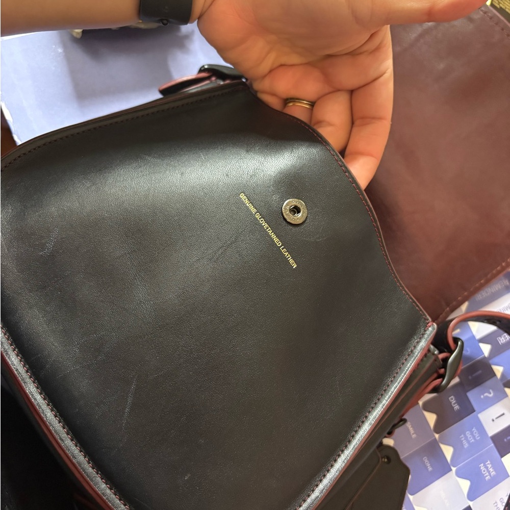 Coach Burgundy Leather Patch Crossbody - Picture 4 of 6